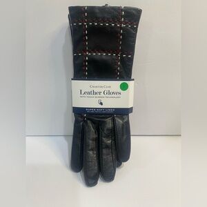 Charter Club Touchscreen Leather Gloves Size L